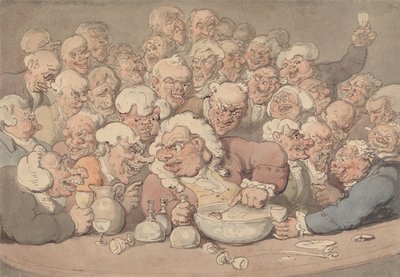 Sirviendo ponche de Thomas Rowlandson